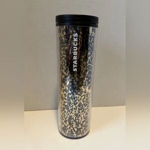 Starbucks Holiday 2019 Black Gold Foil Hot & Cold Cup Tumbler Narrow 16oz